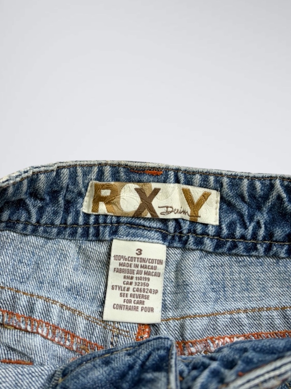 Y2K Roxy Low Rise Micro Denim Shorts - Picture 8 of 9
